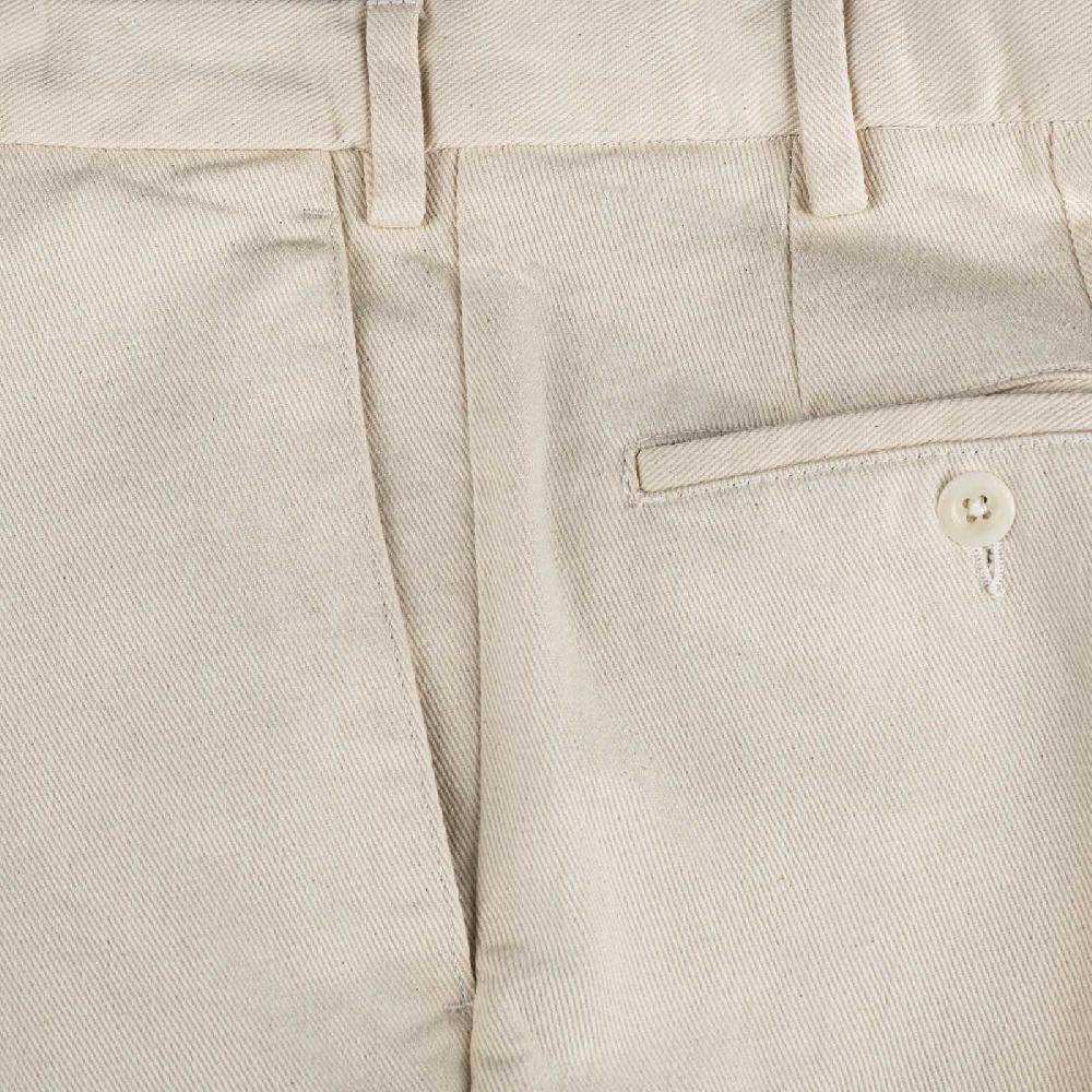 Rubinacci Pantalone in cotone panna Fino al 55% di sconto