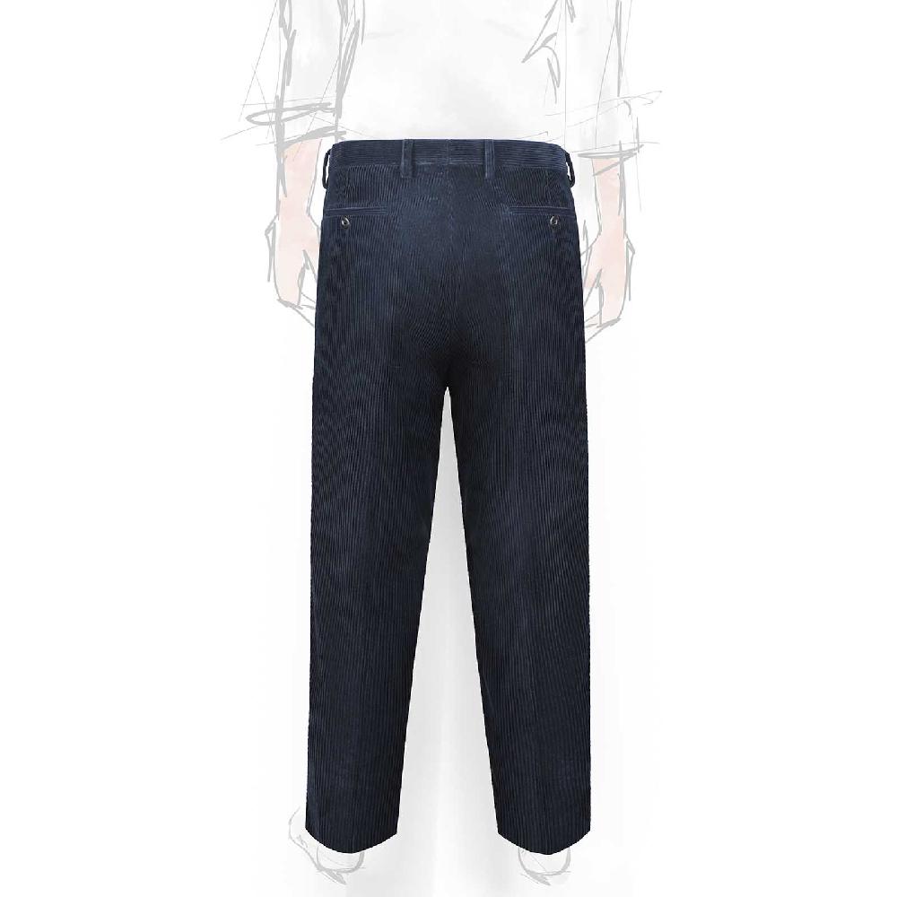 Rubinacci Pantalone in velluto a coste blu 50% di sconto con spedizione gratuita
