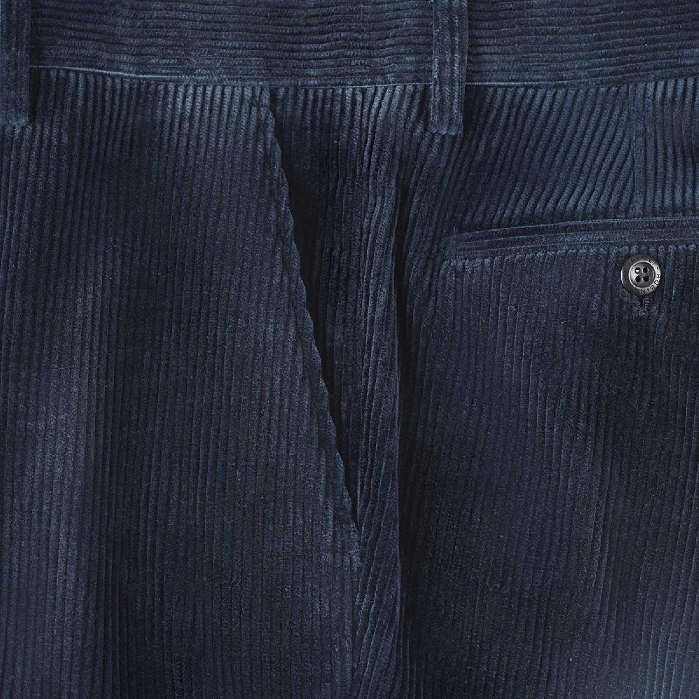 Rubinacci Pantalone in velluto a coste blu 50% di sconto con spedizione gratuita