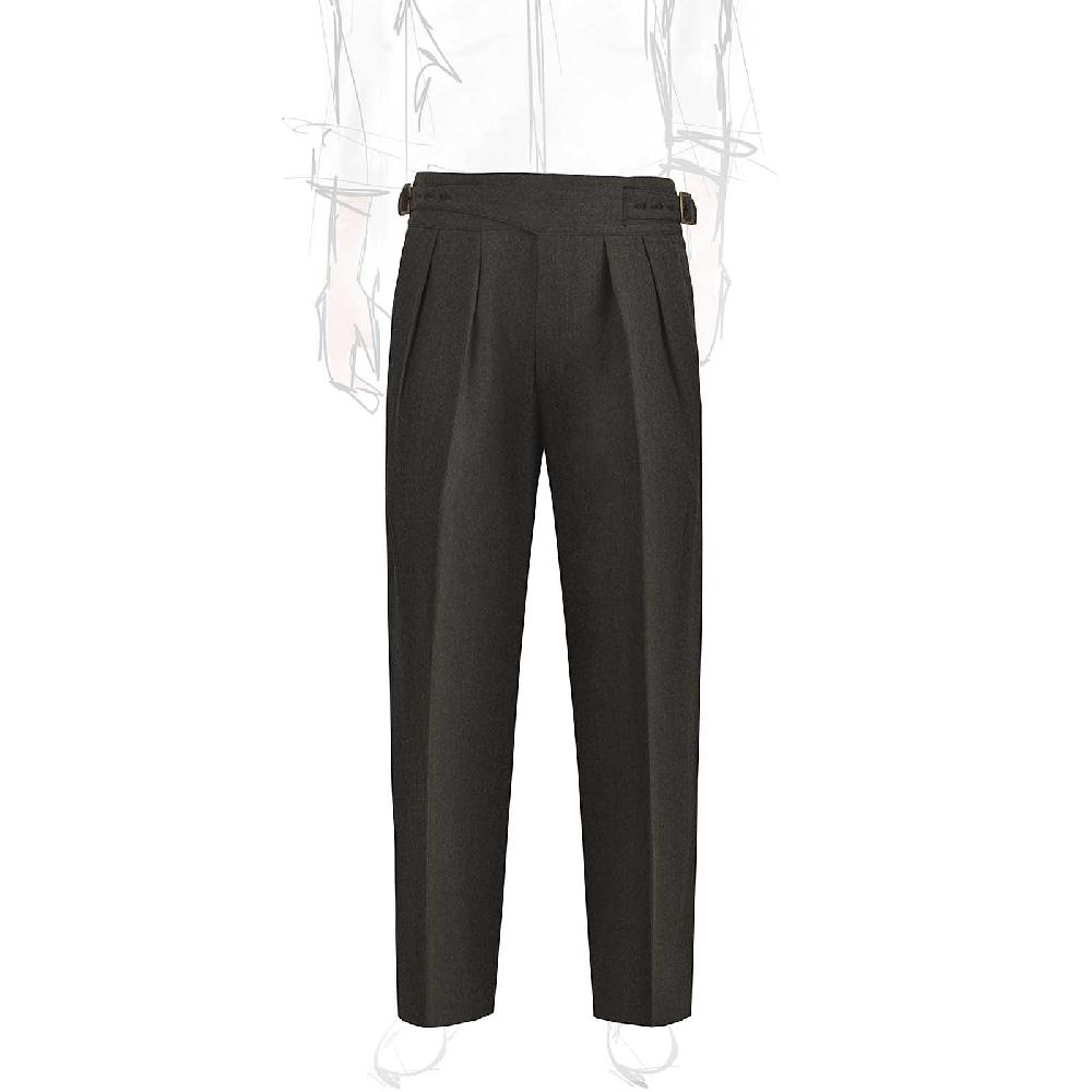 Rubinacci Pantalone manny in flanella verde
