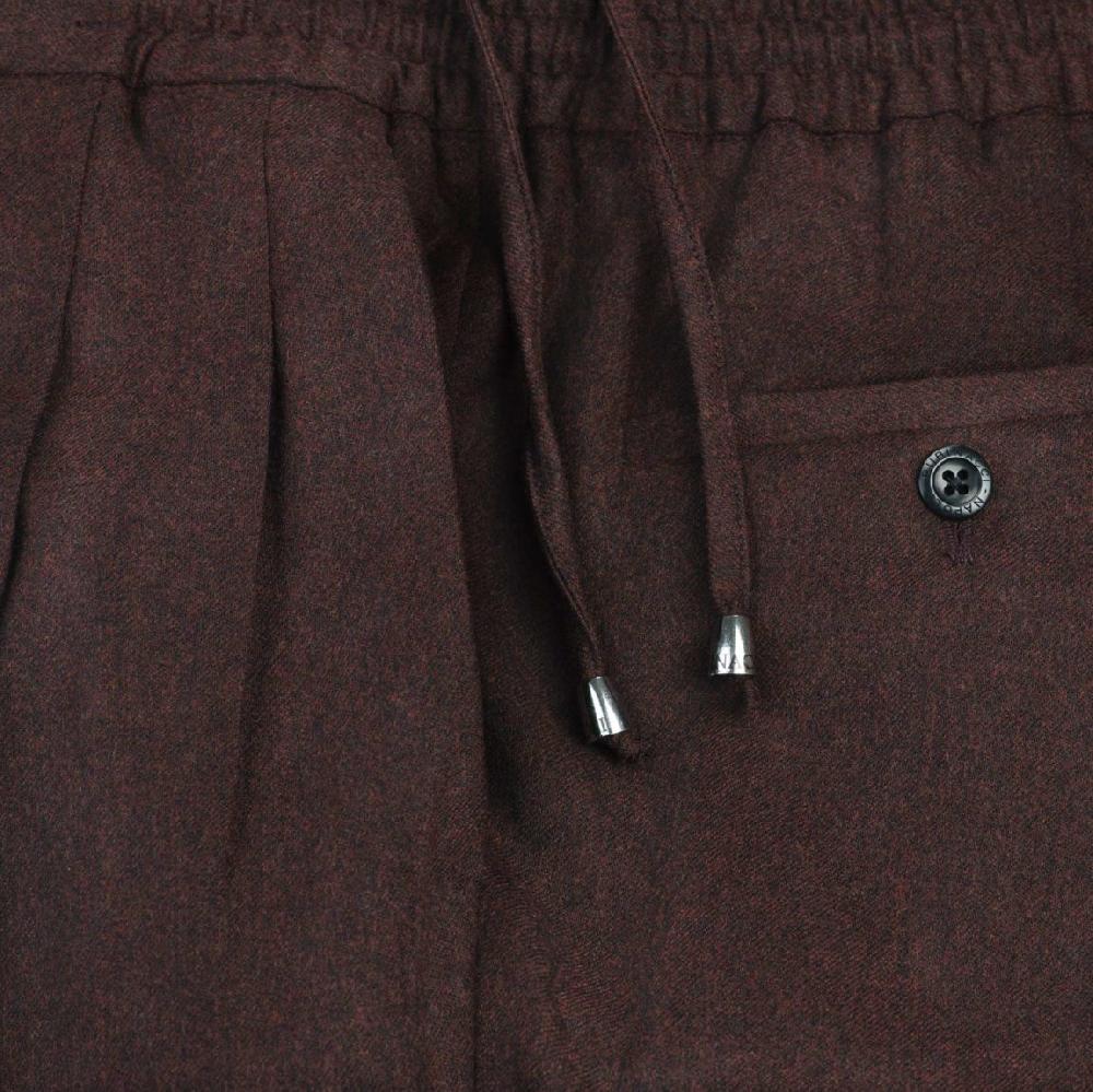 Rubinacci Pantalone leisure in flanella bordeaux Duty-free