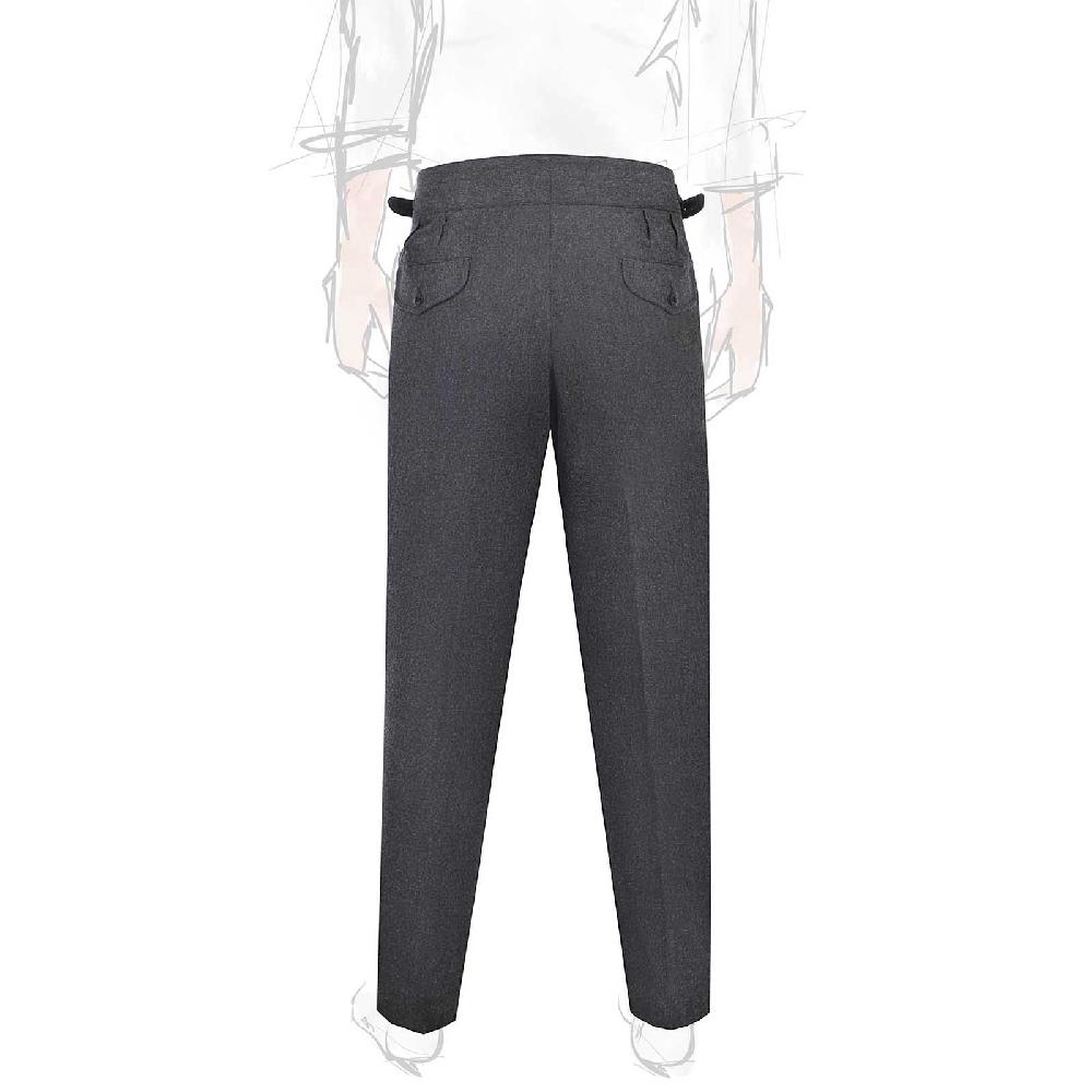 Rubinacci Pantalone manny in lana e cashmere carbone limited edition Italia