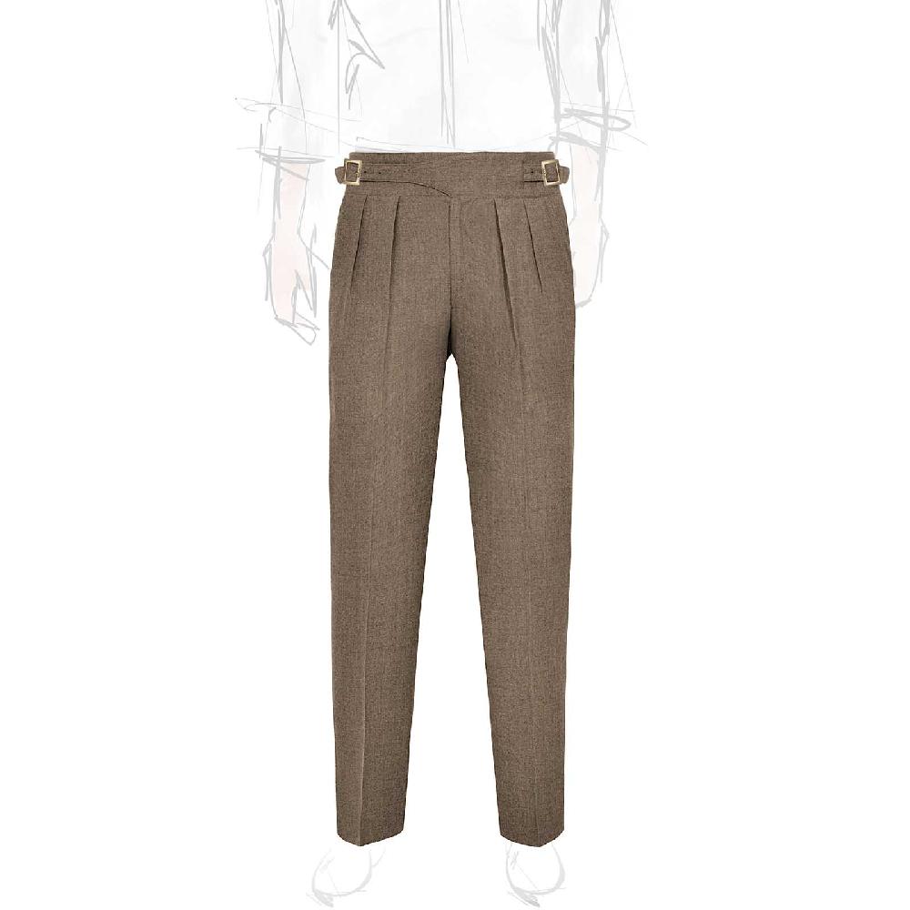 Rubinacci Pantalone manny in flanella sabbia limited edition In Linea