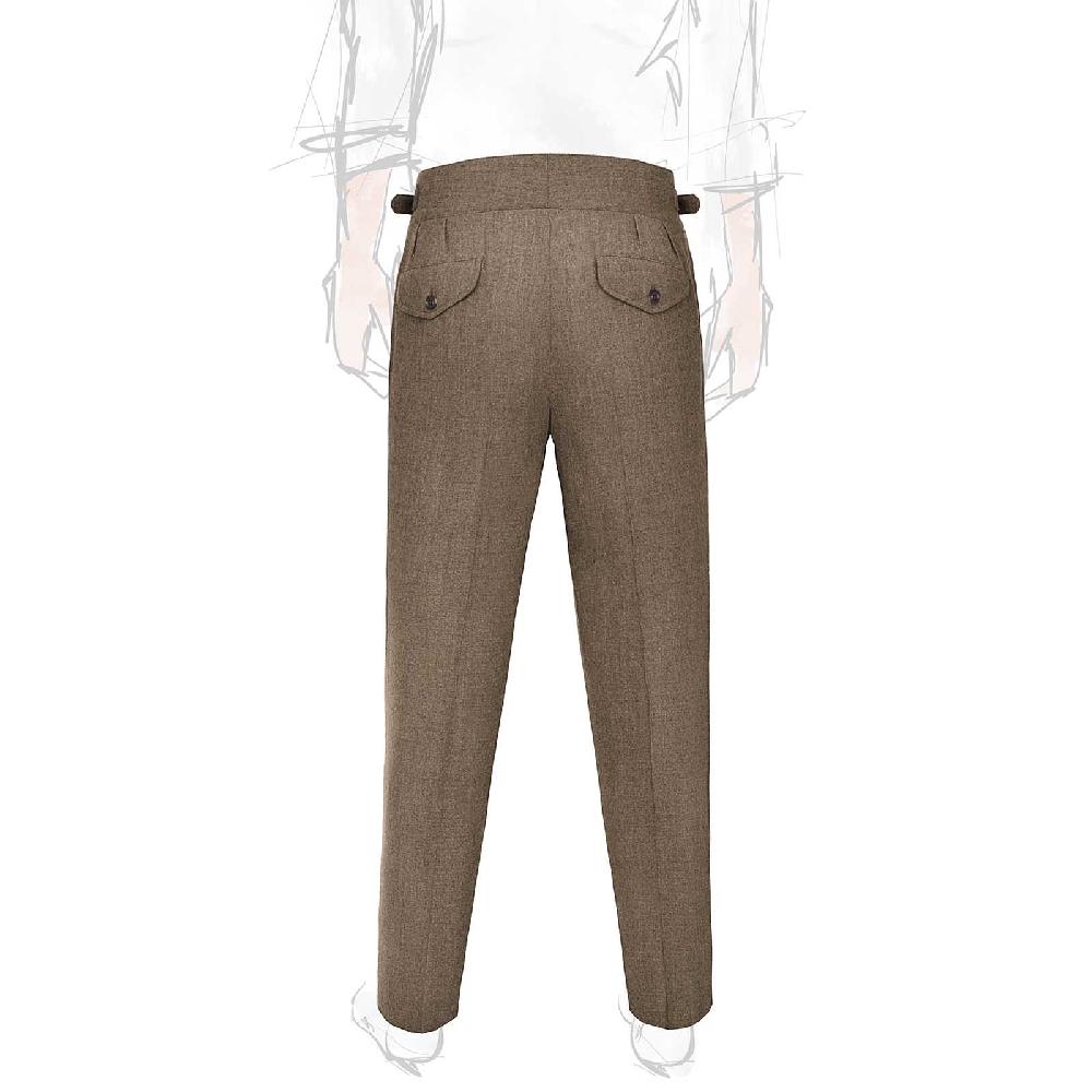Rubinacci Pantalone manny in flanella sabbia limited edition In Linea