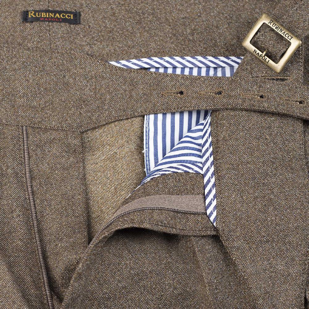 Rubinacci Pantalone manny in flanella sabbia limited edition In Linea