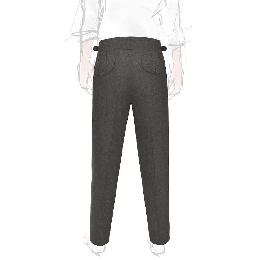 Rubinacci Pantalone manny in flanella tortora limited edition Nuovo