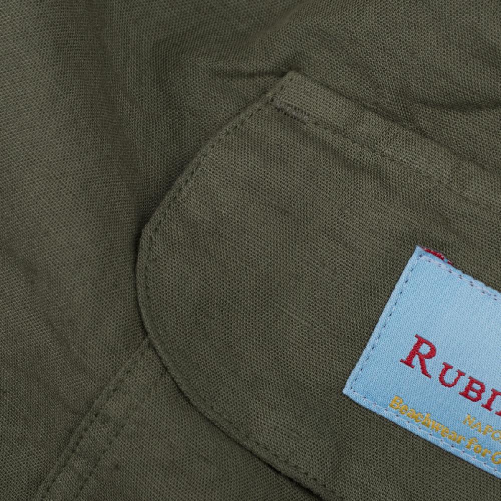 Rubinacci Costume da bagno verde in lino e cotone Promozione