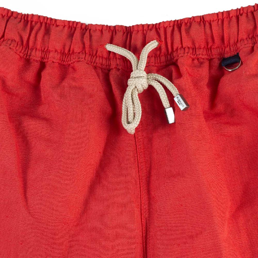 Rubinacci Costume da bagno rosso in lino e cotone Spedizione Gratuita