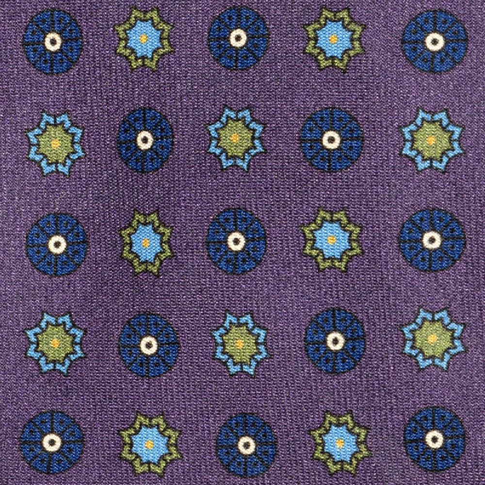 Rubinacci Cravatta in twill di seta con stampa floreale vino Promozione Limitata