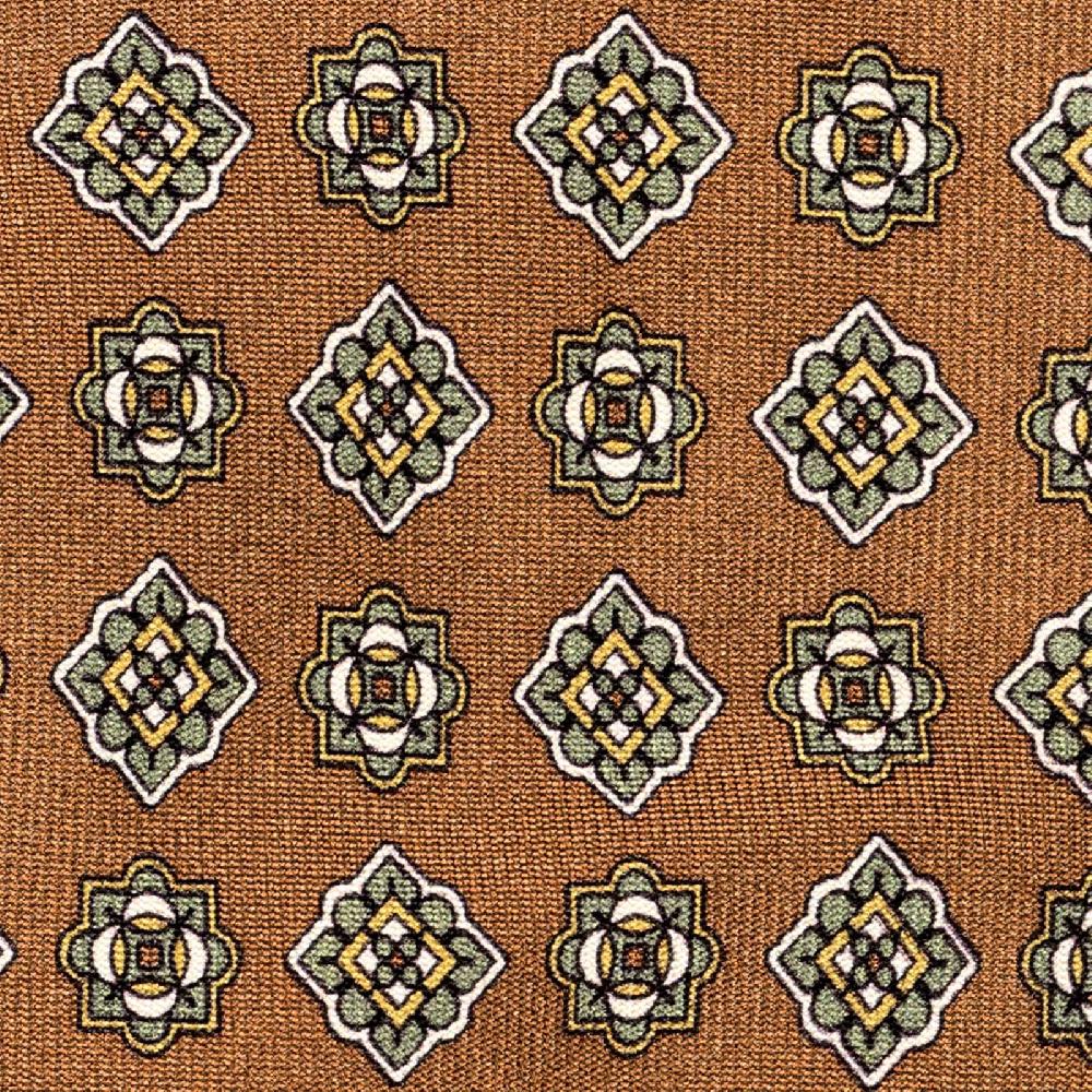 Rubinacci Cravatta in twill di seta con stampa geometrica beige Fino Al -60%
