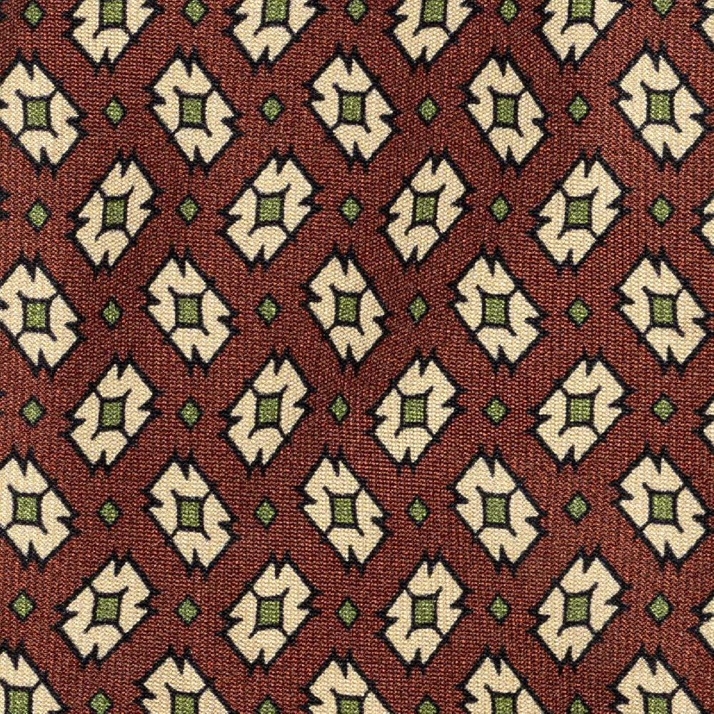 Rubinacci Cravatta in twill di seta con stampa geometrica bordeaux Prezzo Ridotto
