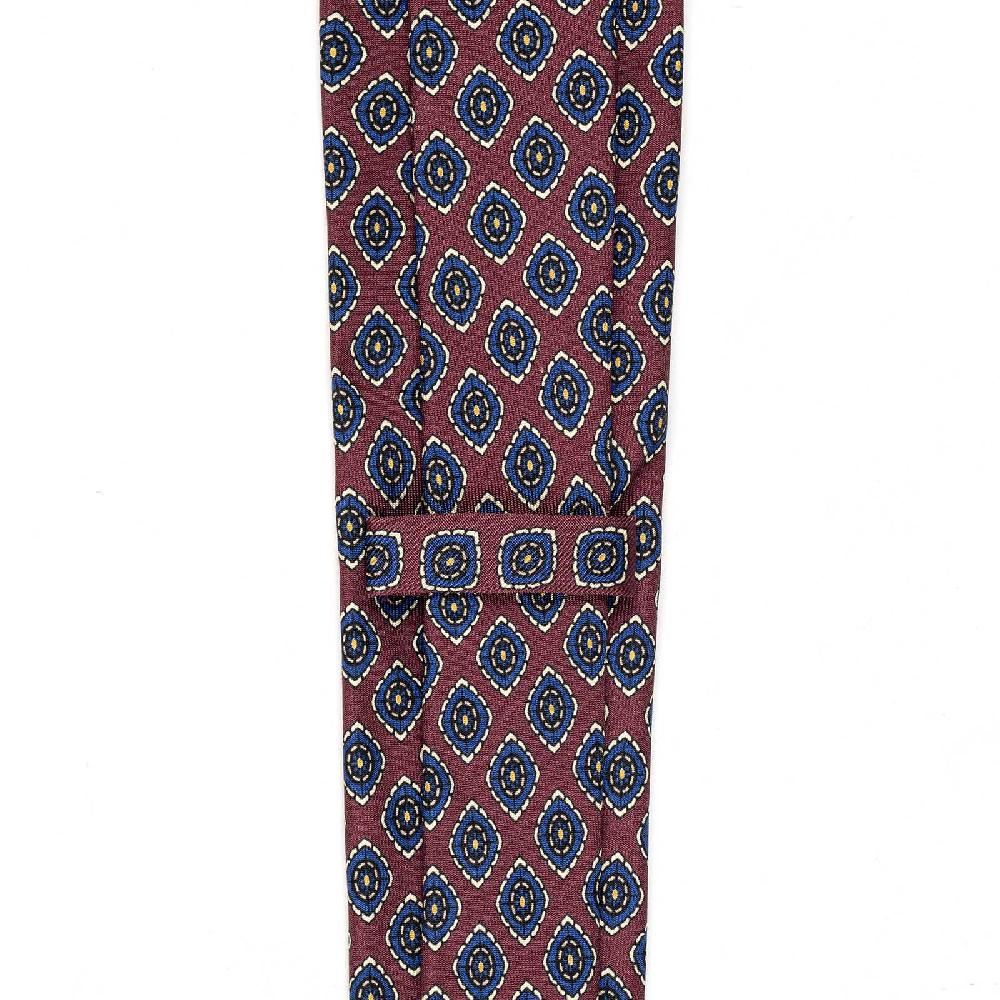Rubinacci Cravatta in twill di seta con stampa floreale bordeaux Moda