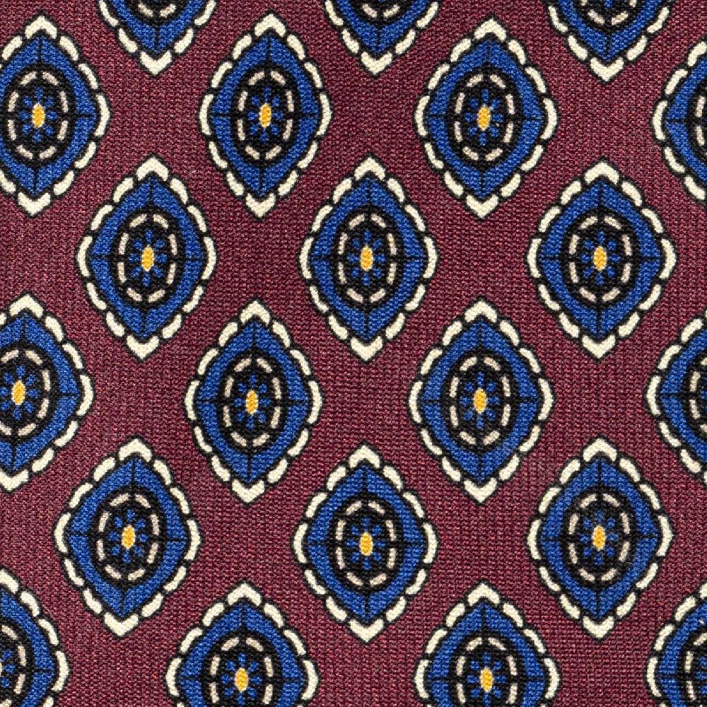 Rubinacci Cravatta in twill di seta con stampa floreale bordeaux Moda