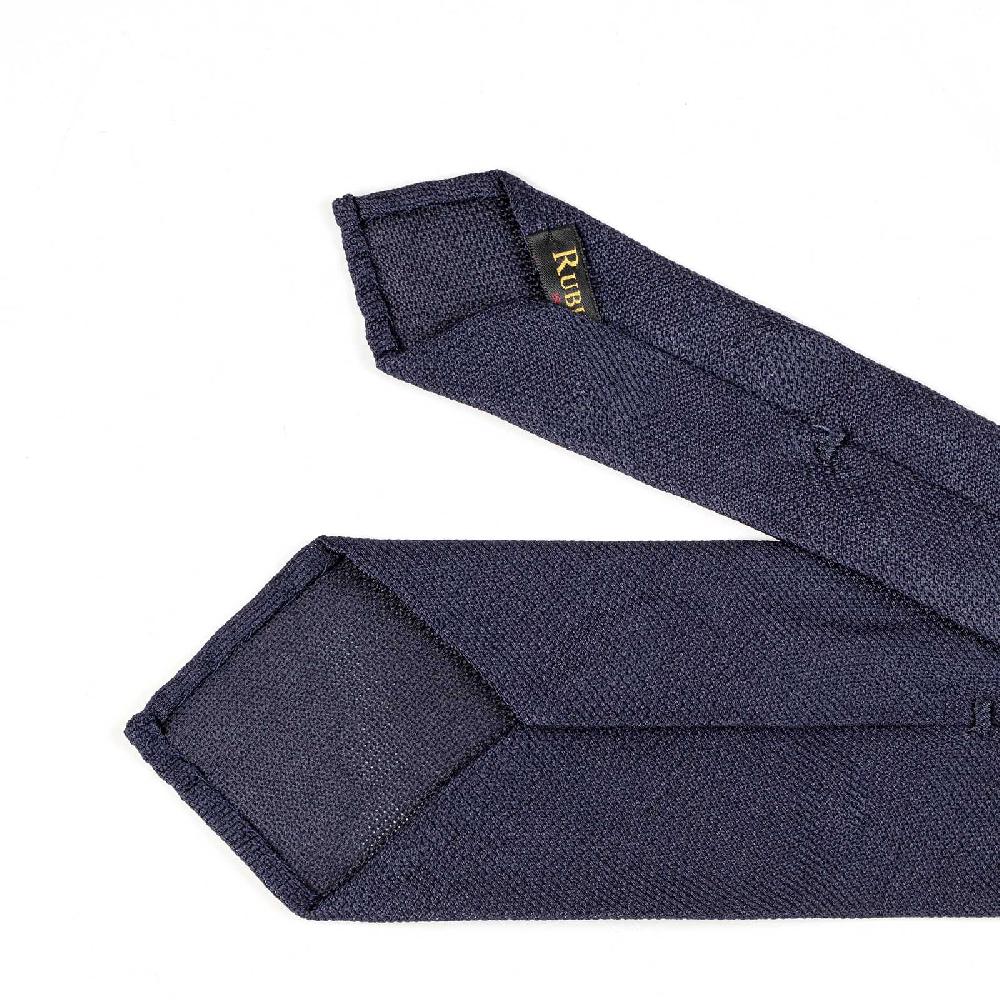Rubinacci Cravatta in garza di seta blu navy Sconto di tempo limitato