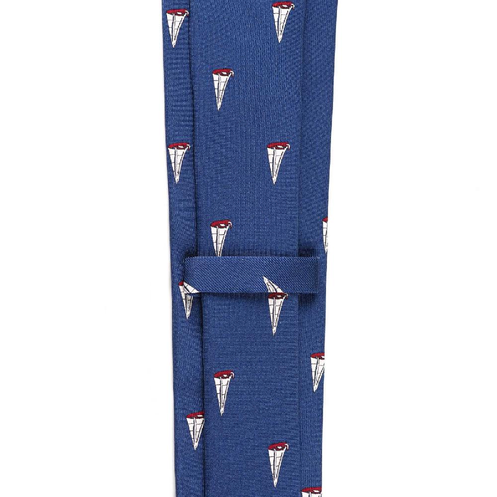 Rubinacci Cravatta in twill di seta con stampa vela rossa Cyber Monday