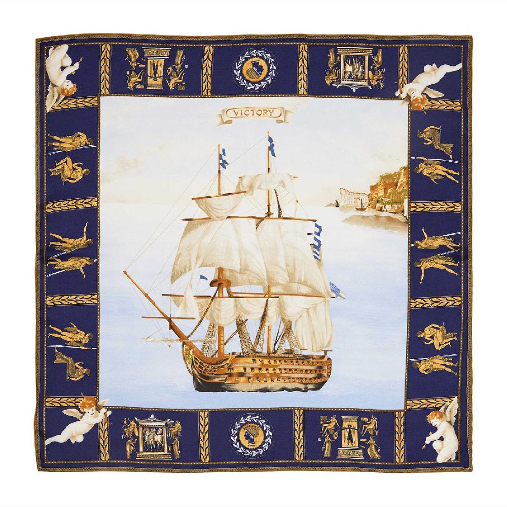 Rubinacci Pochette victory navy blu