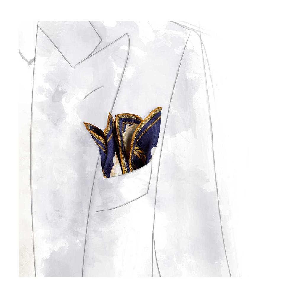 Rubinacci Pochette victory navy blu Prezzo basso