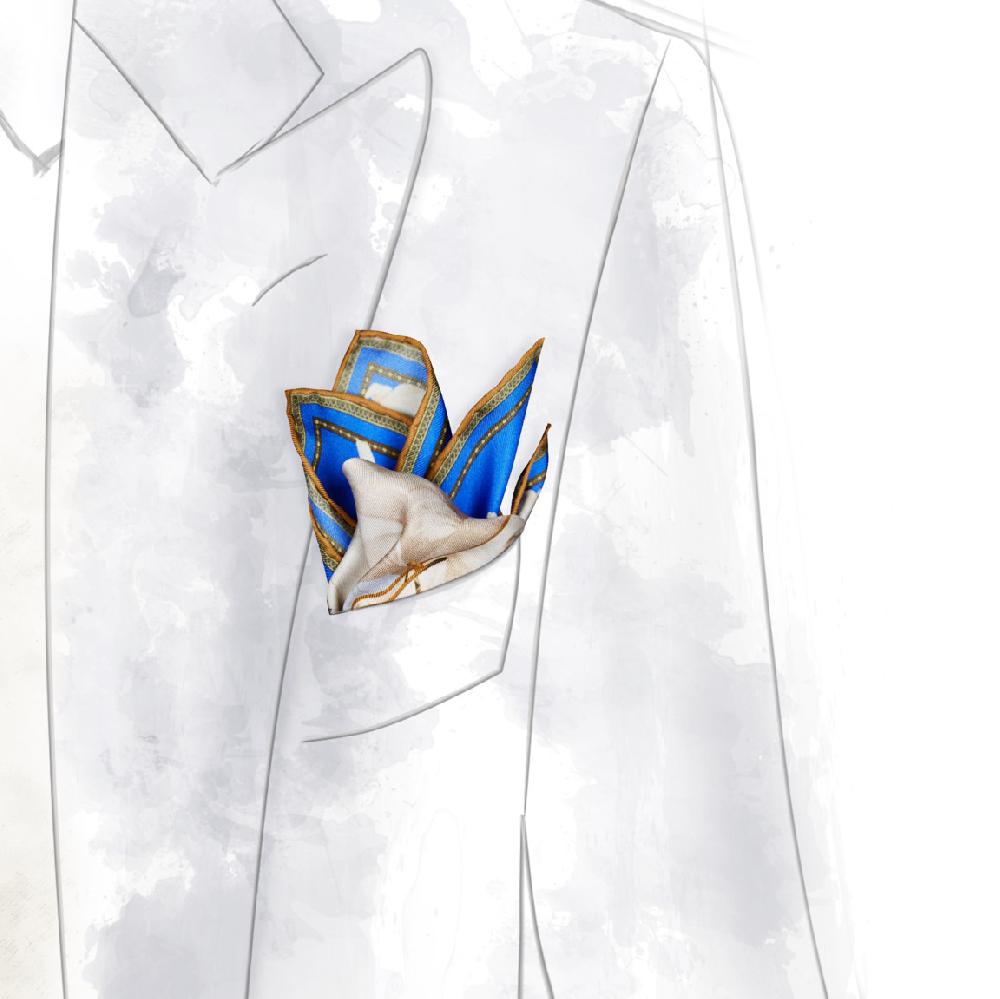 Rubinacci Pochette victory azzurro Offerta settimanale