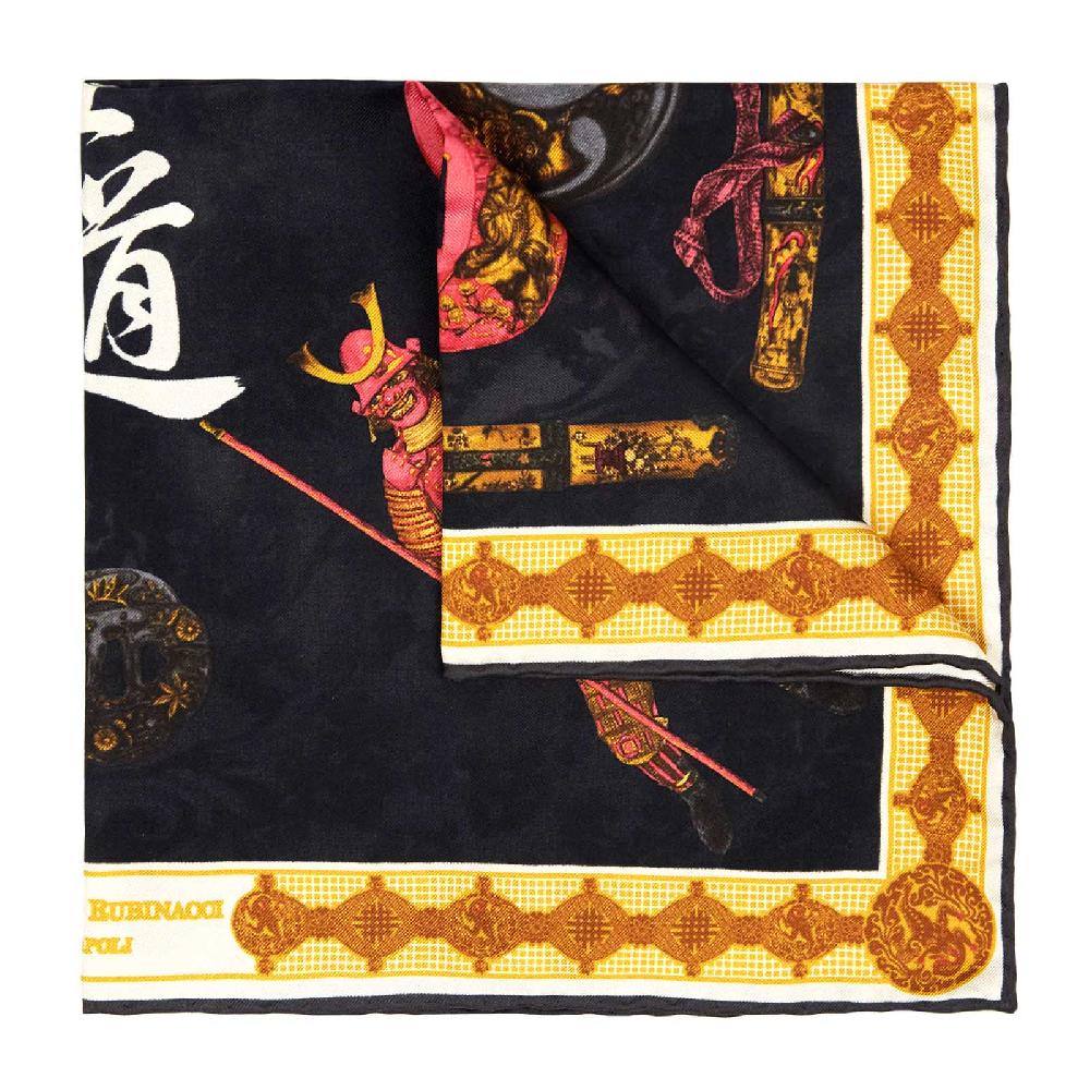Rubinacci Pochette samurai nero Ritorno libero