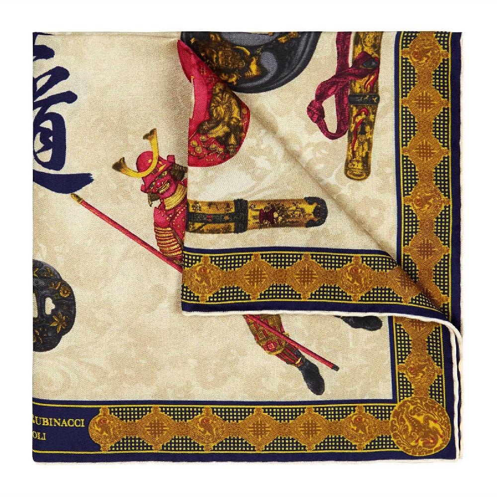 Rubinacci Pochette samurai blu navy Rilascio limitato