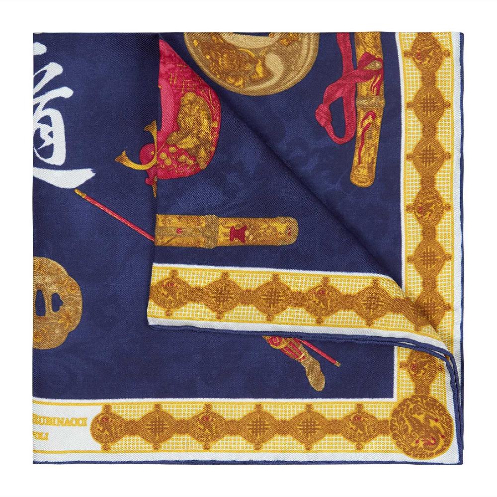 Rubinacci Pochette samurai blu notte Ultimi tre giorni