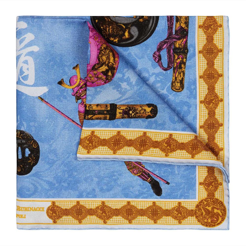 Rubinacci Pochette samurai celeste Latest stili