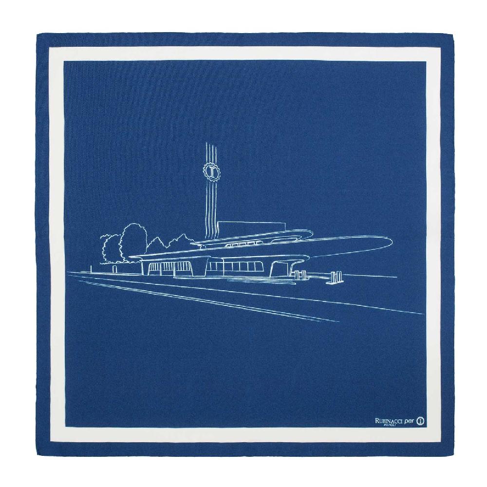 Rubinacci Pochette garage italia blu navy Fino al 50% di sconto