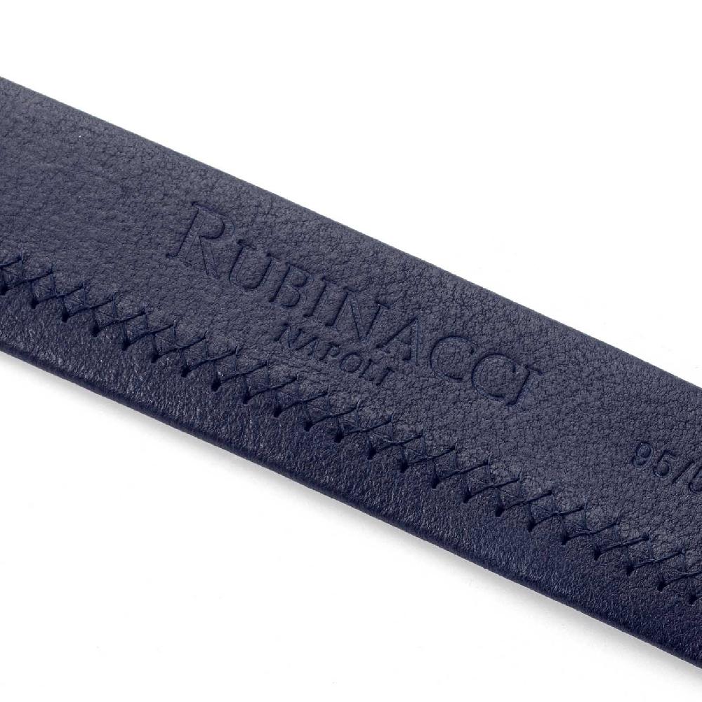 Rubinacci Cintura tubolare in pelle blu Discount Store per i nuovi prodotti