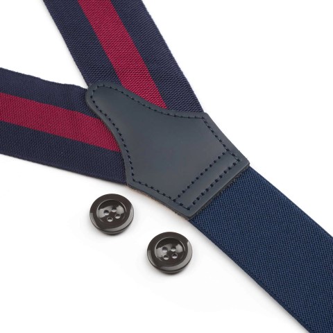 Rubinacci Bretelle rigate blu e rosso 2025
