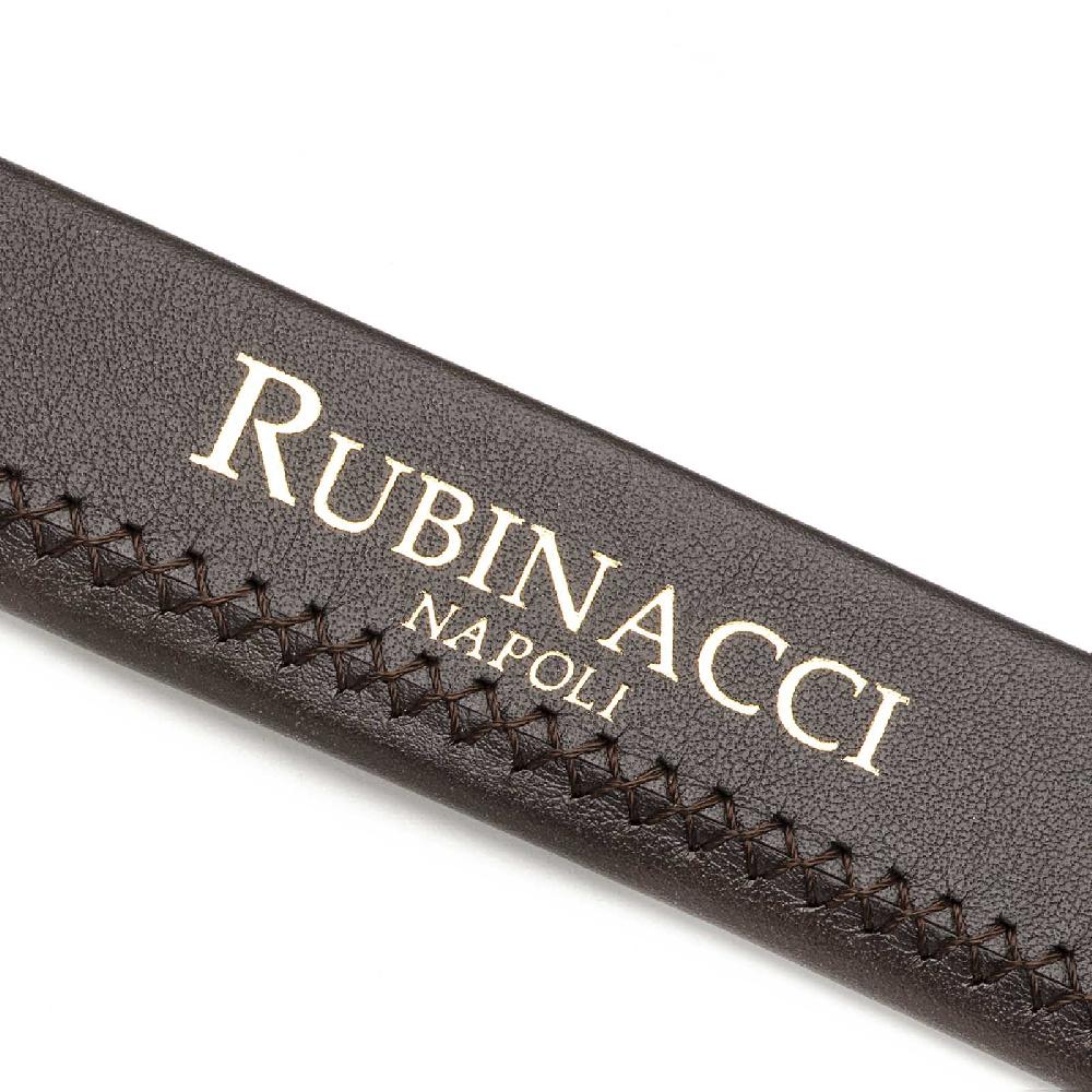 Rubinacci Cintura tubolare vitello nappato testa di moro Soddisfazione Garantita
