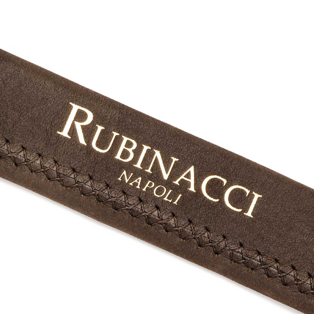Rubinacci Cintura tubolare in nabuk testa di moro Negozi Online