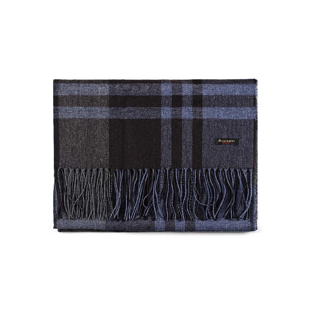 Rubinacci Sciarpa tartan blu Presa