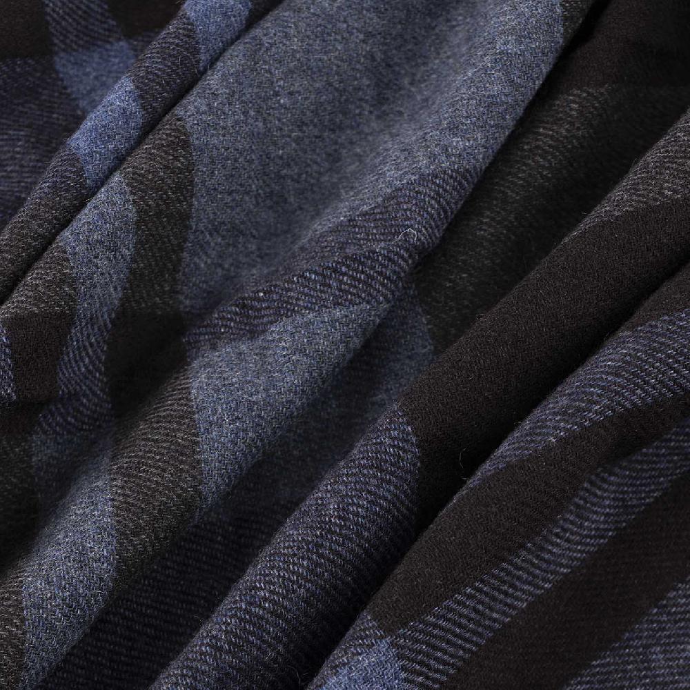Rubinacci Sciarpa tartan blu Presa
