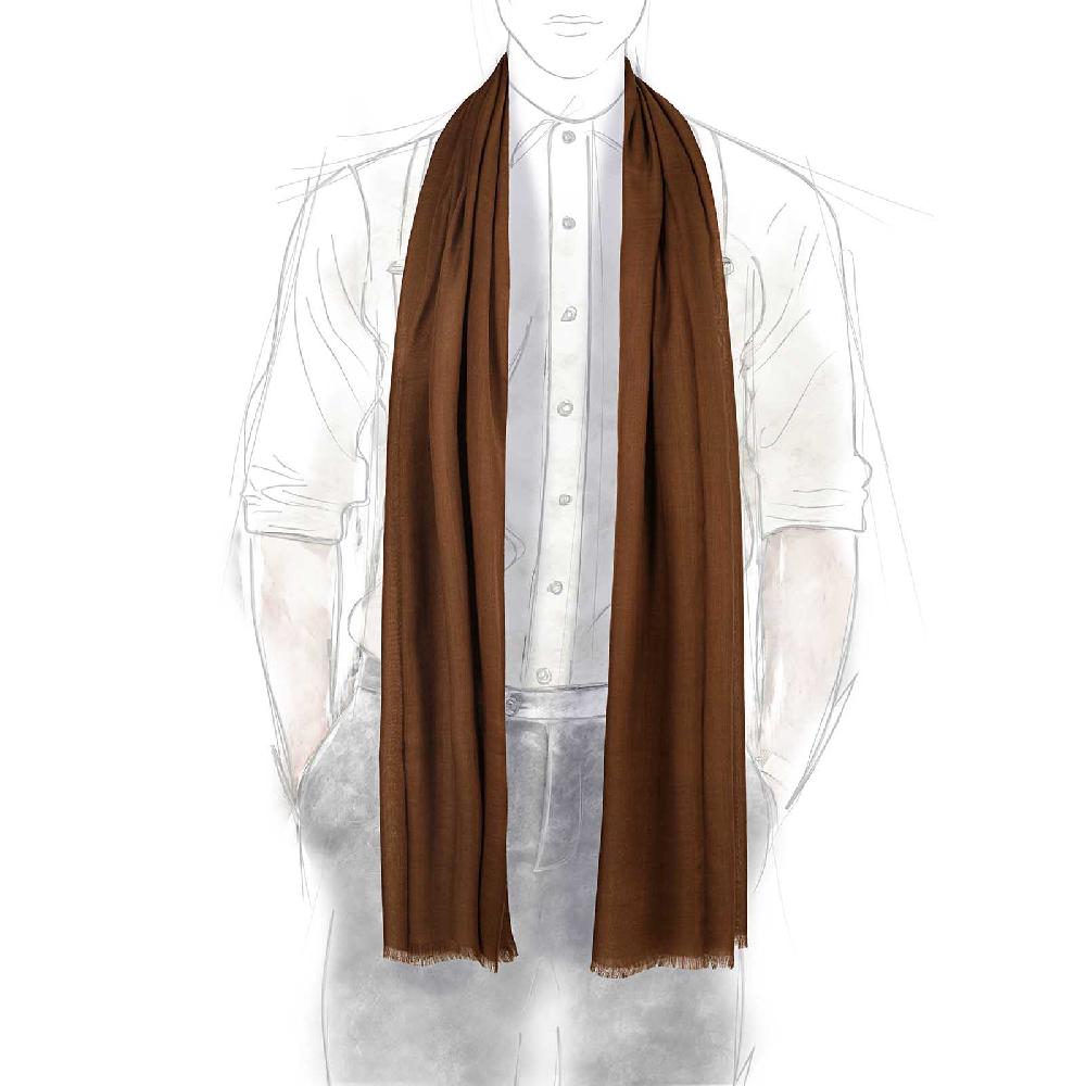 Rubinacci Sciarpa in cashmere marrone Vendita Economica