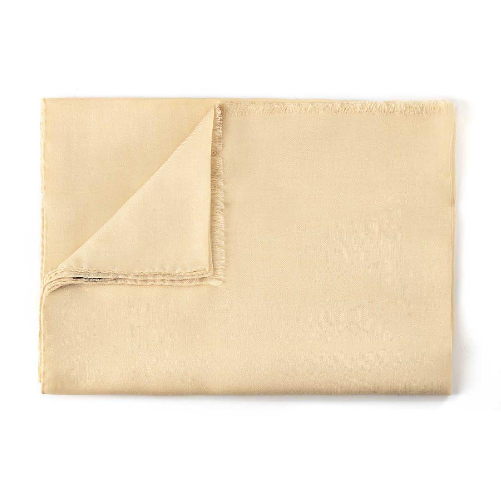 Rubinacci Sciarpa in cashmere ecru Saldi Di Fabbrica