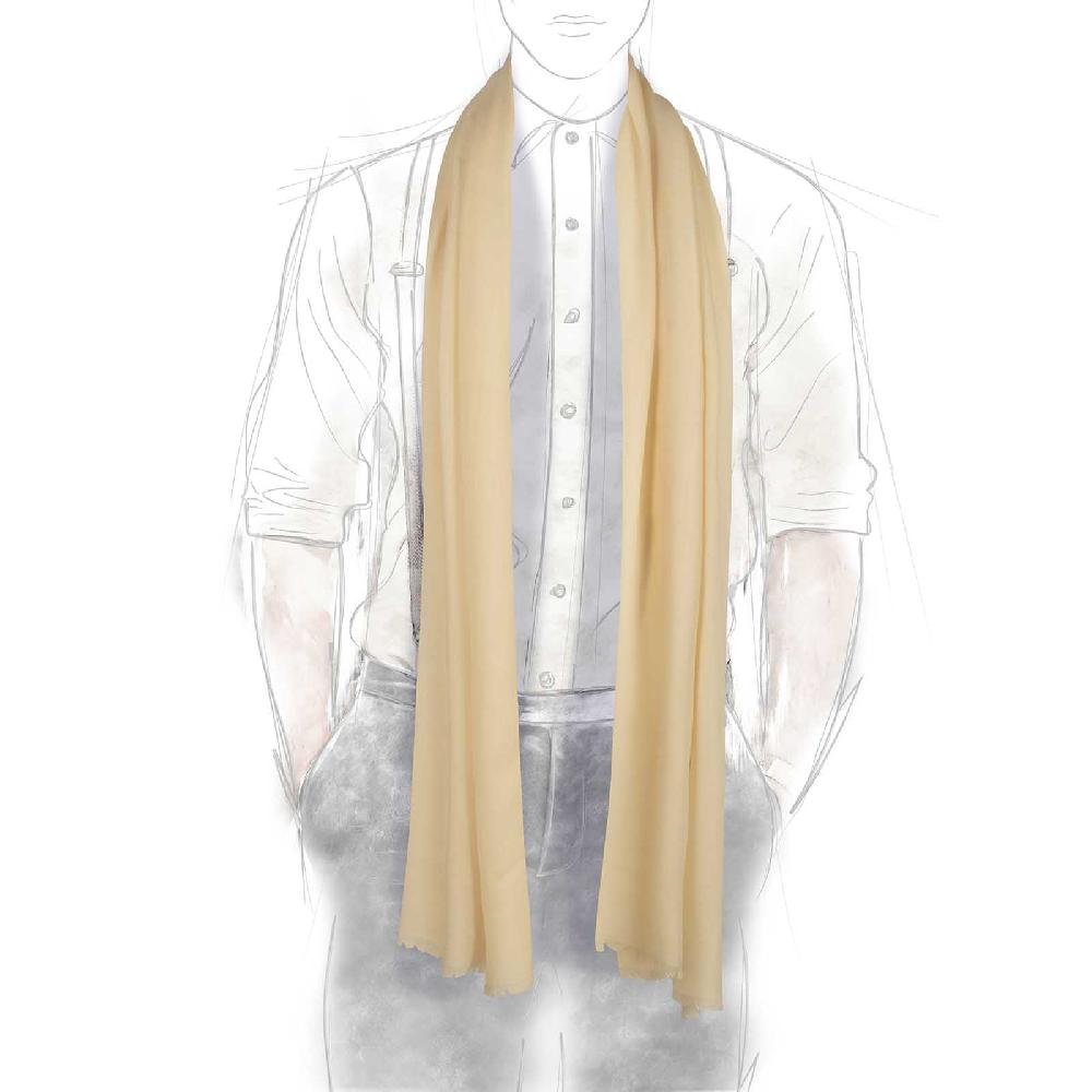 Rubinacci Sciarpa in cashmere ecru Saldi Di Fabbrica