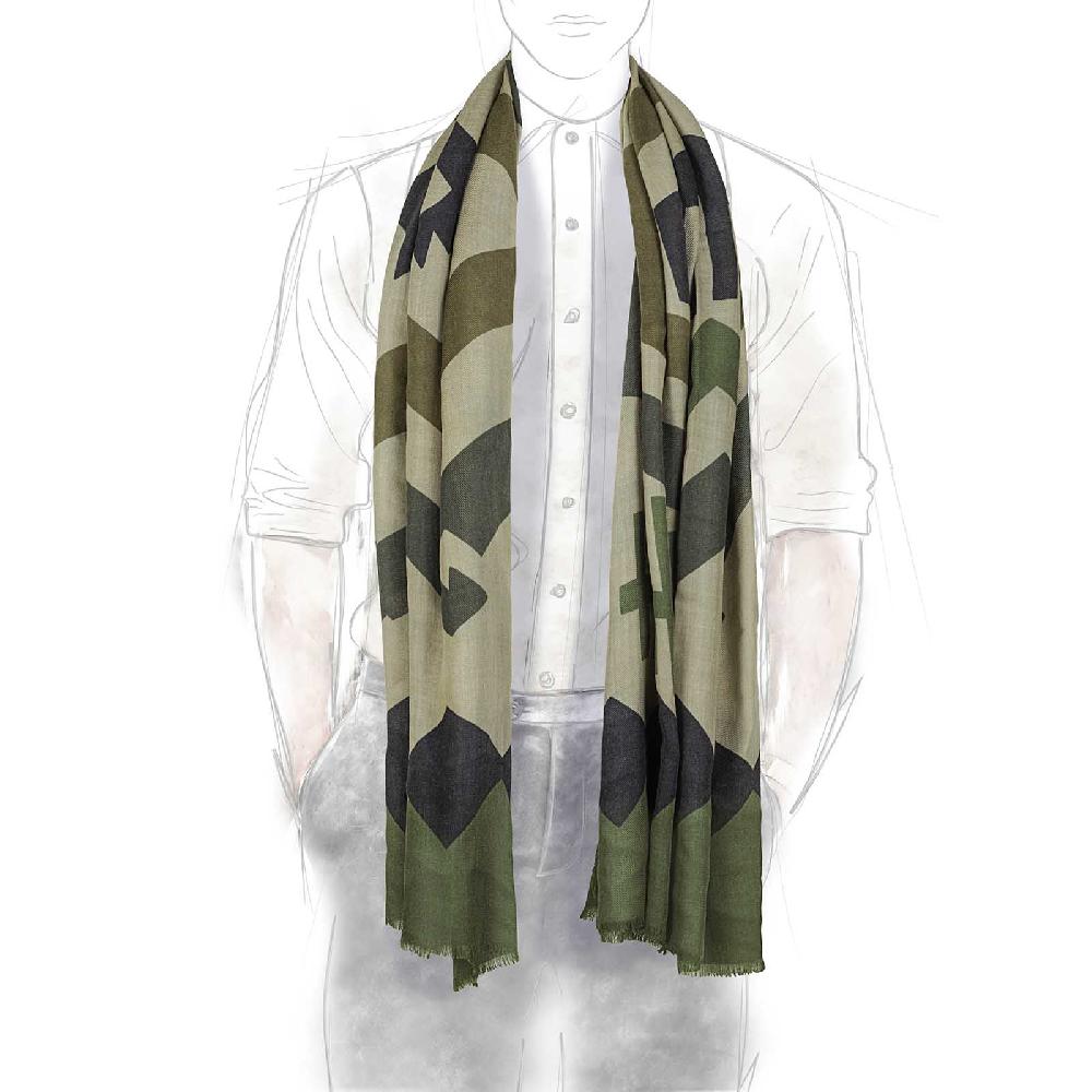 Rubinacci Sciarpa konia verde militare Vendite Flash