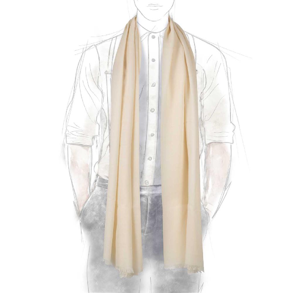 Rubinacci Sciarpa in cashmere crema Prezzo di fabbrica