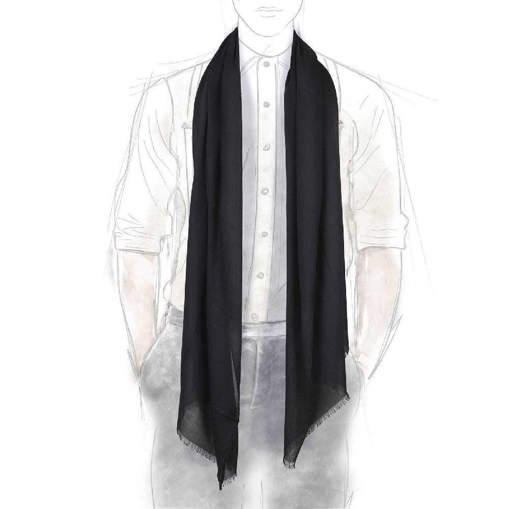 Rubinacci Sciarpa in cashmere nero Offerta speciale