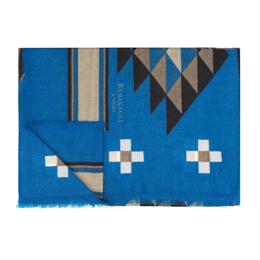 Rubinacci Sciarpa geometrico bluette Flash Sale