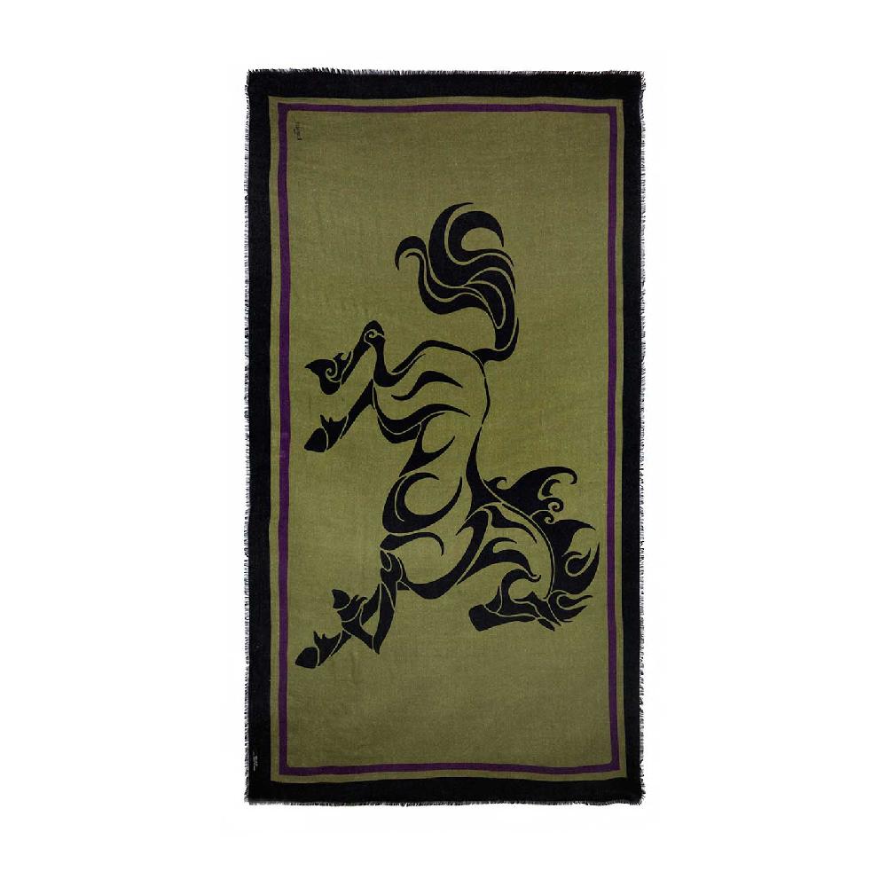 Rubinacci Sciarpa cavallo verde militare Vendite stagionali