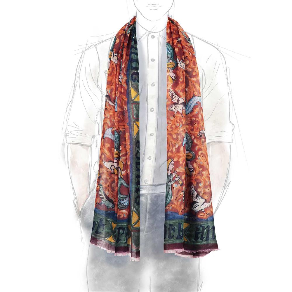 Rubinacci Sciarpa amor bordeaux Offerta San Valentino