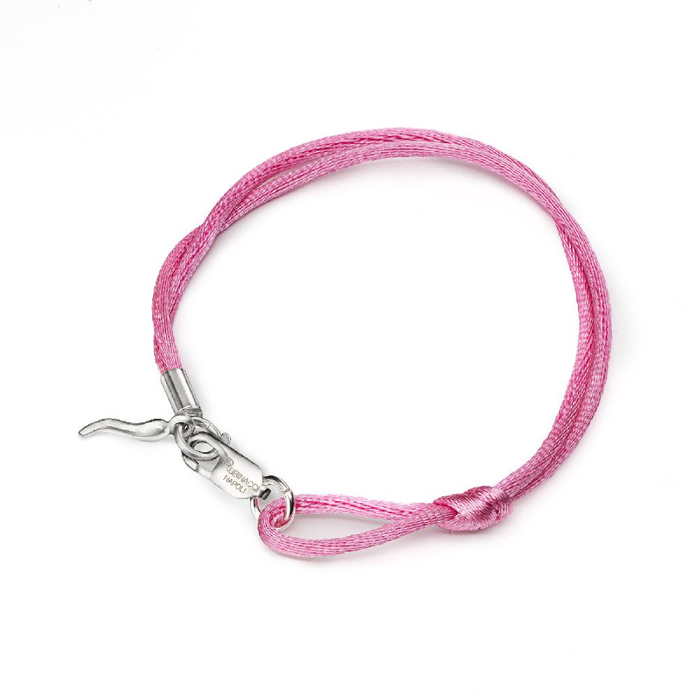 Rubinacci Braccialetto ruby in seta rosa Offerta Anniversario