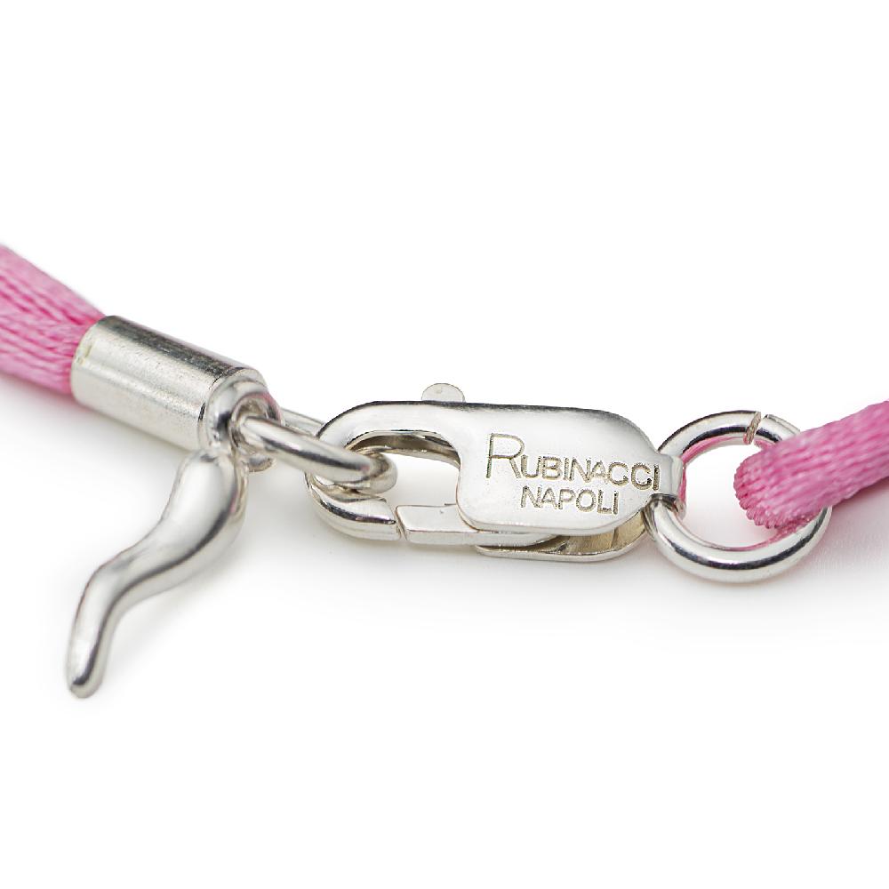 Rubinacci Braccialetto ruby in seta rosa Offerta Anniversario
