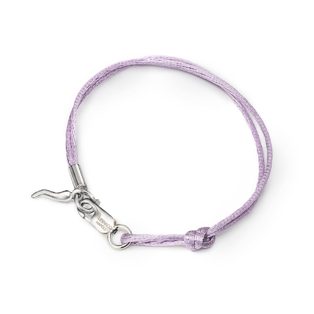 Rubinacci Braccialetto ruby in seta lilla Vendita calda