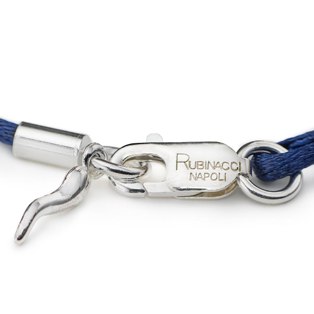 Rubinacci Braccialetto ruby in seta blu Offerta migliore