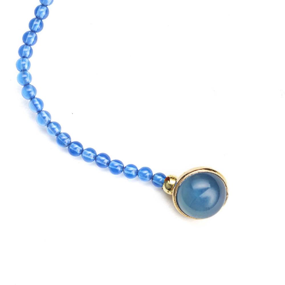 Rubinacci Bottone da bavero ruby in agata azzurro Nuovi prodotti