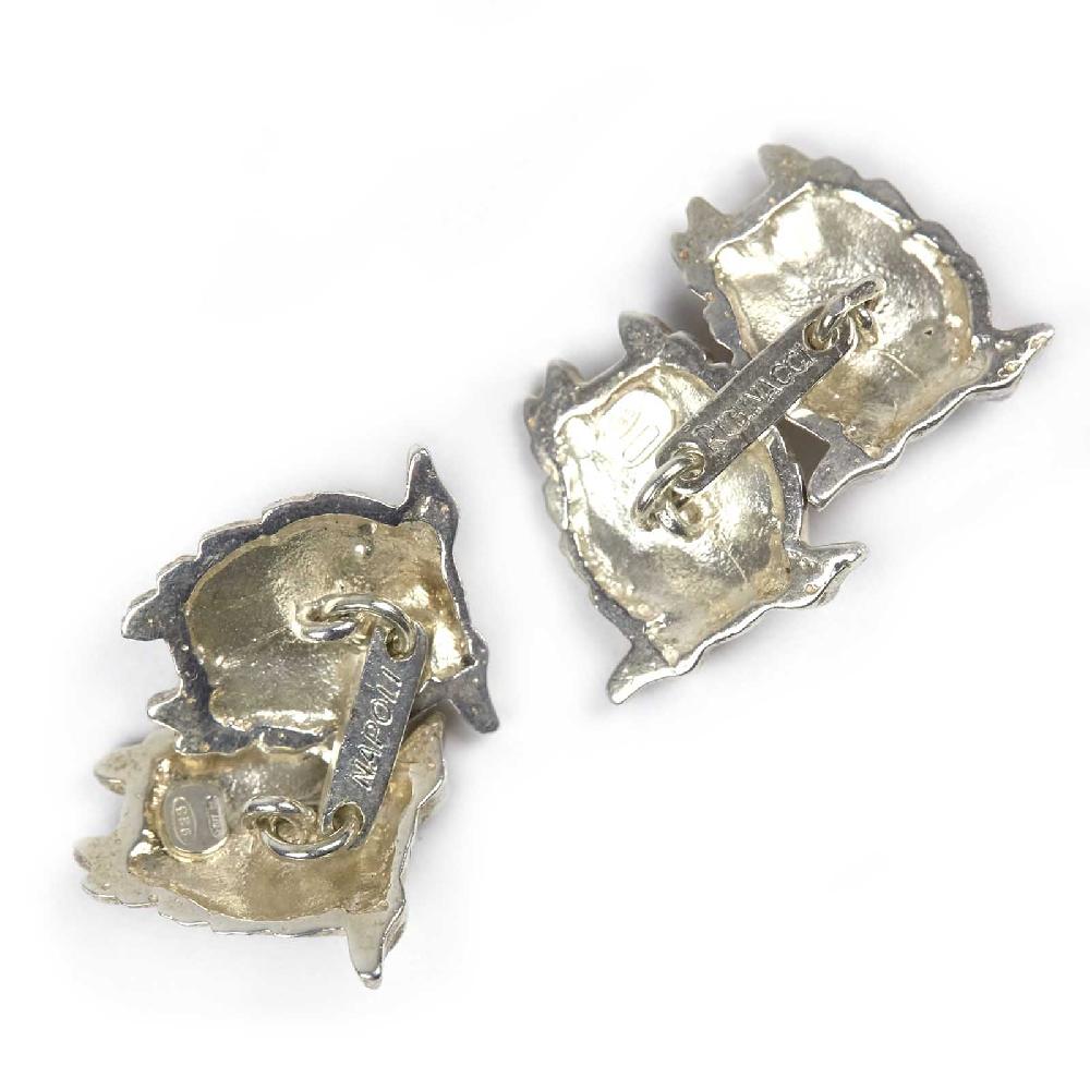 Rubinacci Gemelli demone in argento con zaffiri Offerte giornaliere