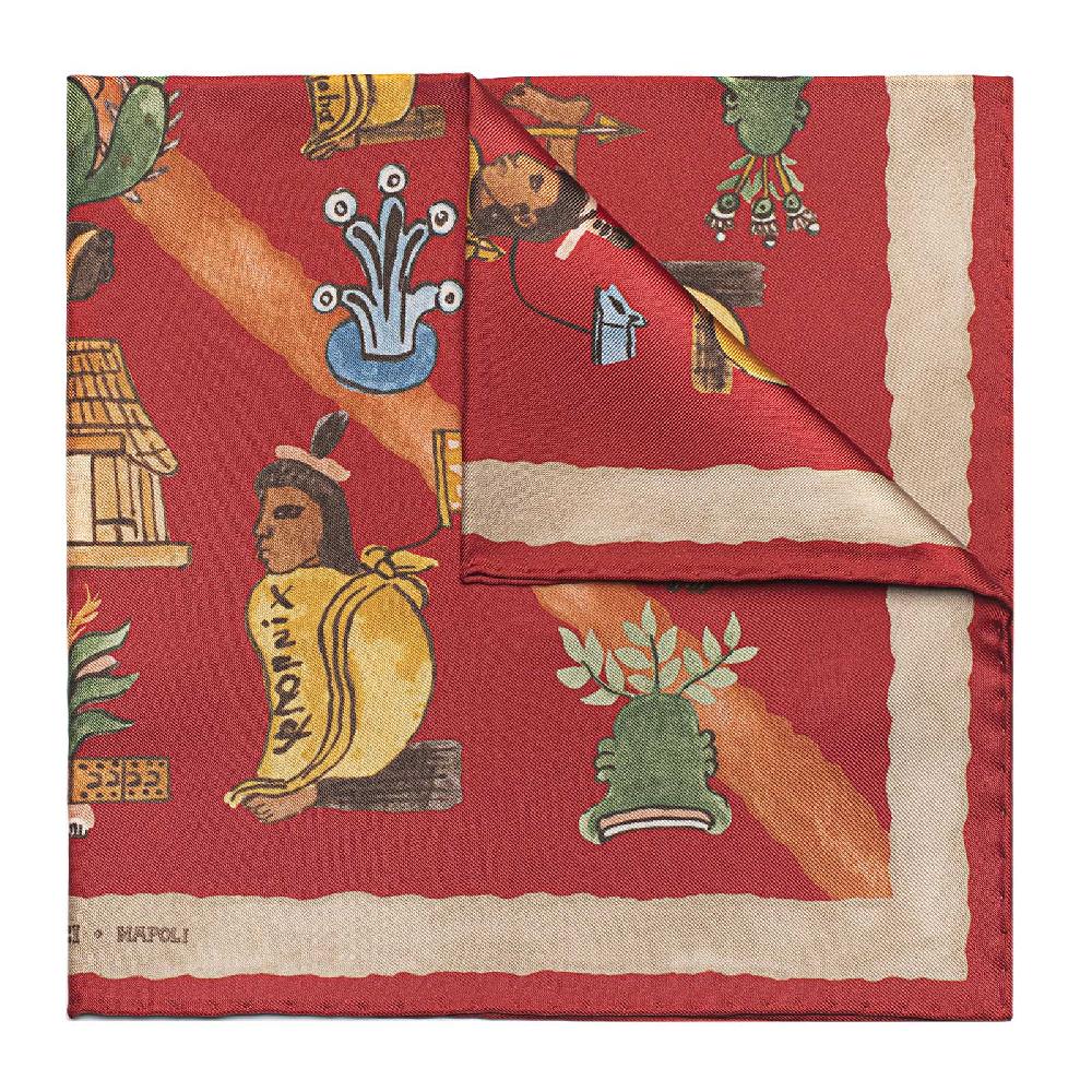 Rubinacci Foulard mendoza rosso Super Saving Price