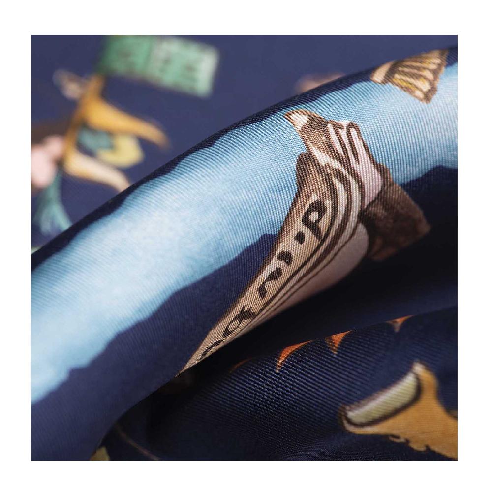 Rubinacci Foulard mendoza blu Rilascio limitato